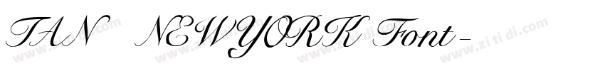 TAN – NEW YORK Font字体转换